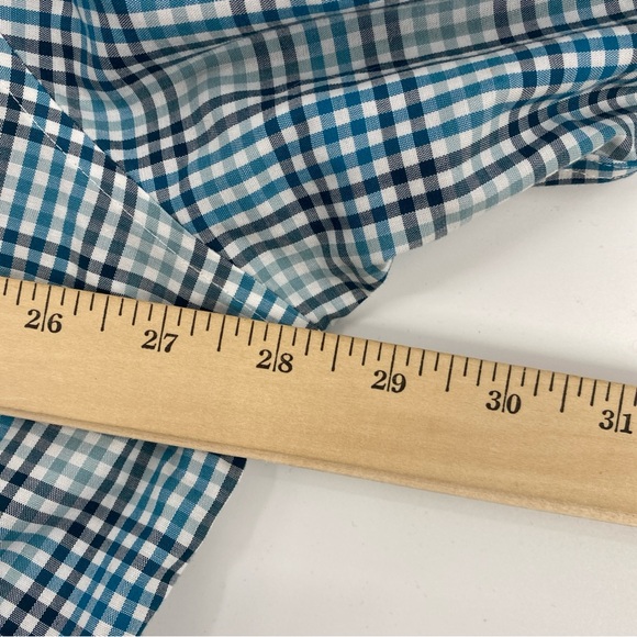LL Bean Shirt Mens XXL Tall Blue Check Traditional Fit Preppy Classic Coastal - Picture 6 of 8